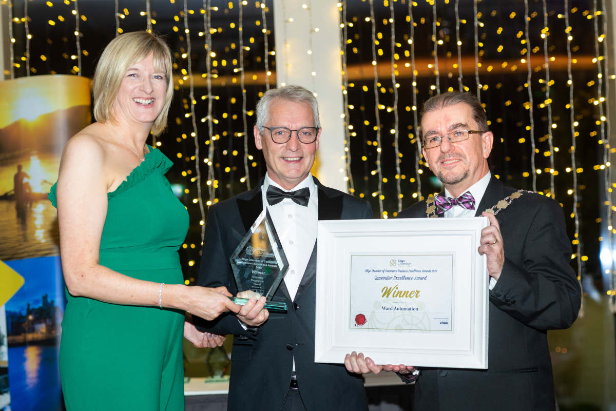 Ward Automation winning the Innovation Award at the Sligo Chamber Excellence Awards